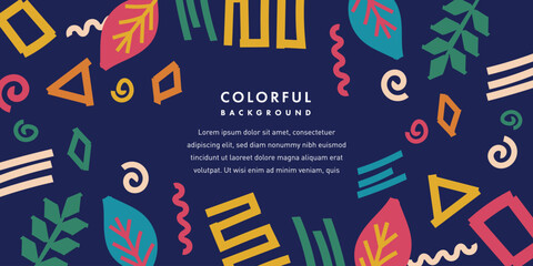 Abstract Fun Colorful Doodle Background