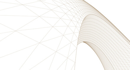 abstract arched architecture 3d illustration	
