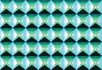 geometric triangle on green background
