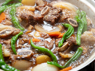 galbijjim, Braised Spicy Short Ribs	