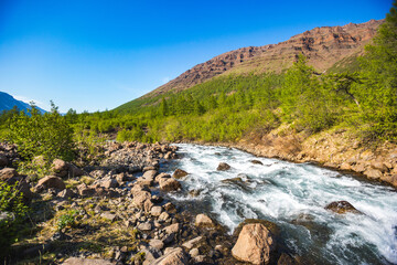 River Hoisey. Putorana Plateau, Taimyr. Krasnoyarsk Territory, Russia - 776916045