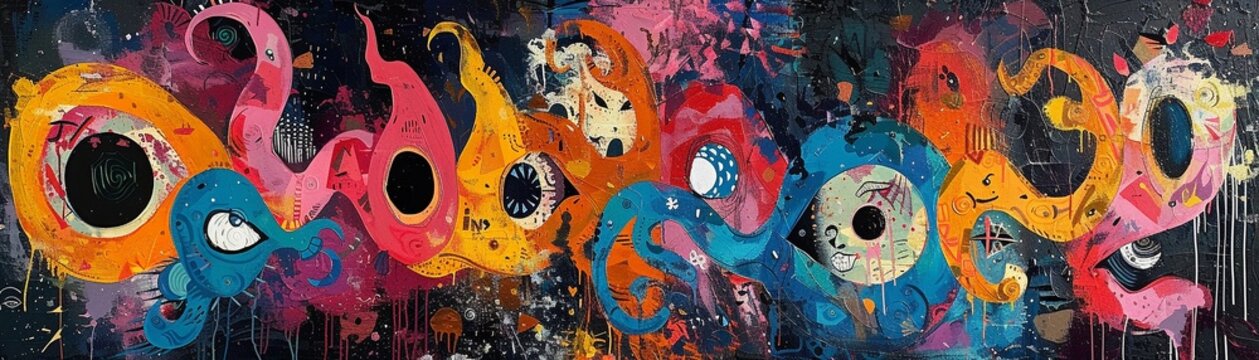 Calamares, Abstract Expressionism, Tapas,electric charge, Creation Myth , illustration