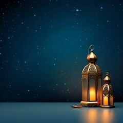 Eid mubarak and ramadan kareem greetings with islamic lantern and mosque. Eid al fitr background