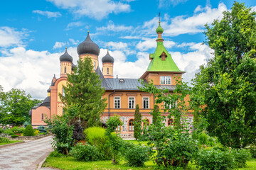 Fototapeta na wymiar Churches of Puhtitsa Monastery. Kuremae, Estonia