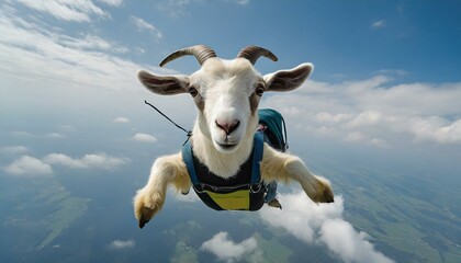 High-Flying Hooves: The Thrilling Tale of a Skydiving Goat"