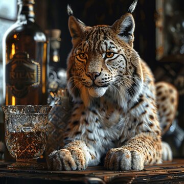 pack, Moroccan Whiskey, Matriarch,Lynx,Behemoth , hyper realistic