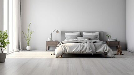 bedroom grey wooden floor background