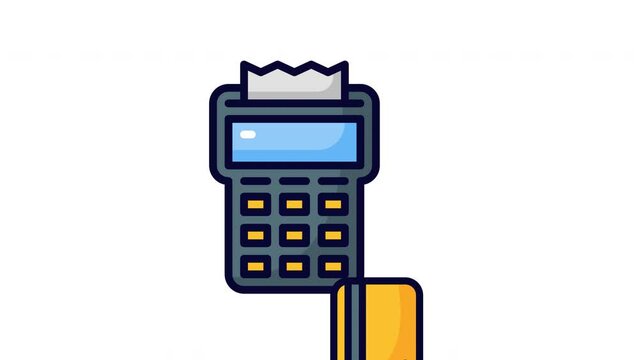 Payment terminal icon animation