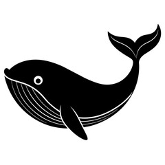 Simple whale Silhouette Vector logo Art, Icons, and Graphics vector illustration