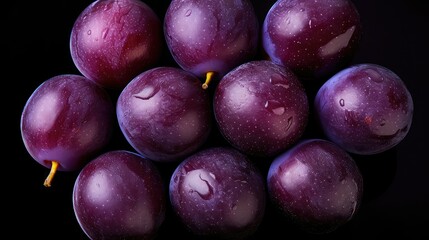 fruit round plum isolated