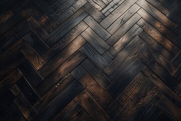 a dark wood floor with sunlight coming through