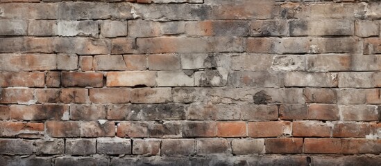 A detailed view showcasing a brick wall with a fire hydrant positioned in front of it