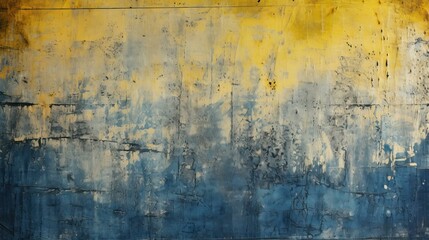 cracked blue and yellow grunge background