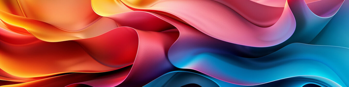 AI art, colorful curve background