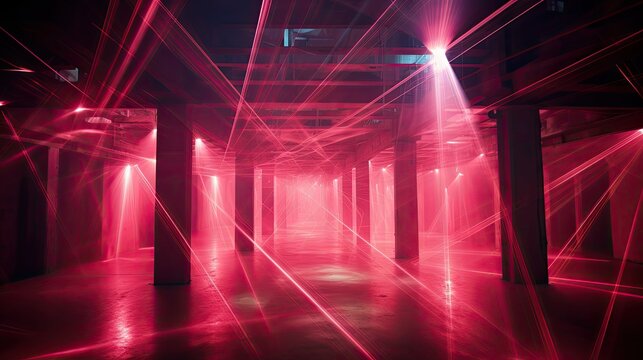 walls pink lasers
