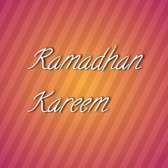 Ramadhan Kareem Caligrafity font Vector Illustration