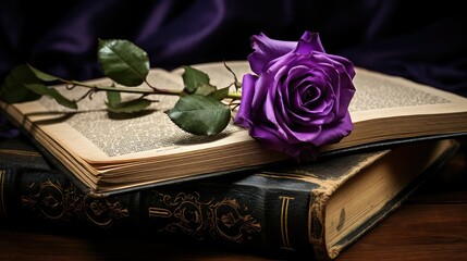 vintage purple rose