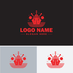 ship sea shipping cargo cruise ocean ship boat logo icon vector for business app silhouette logo template