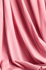 Pink silk drapery