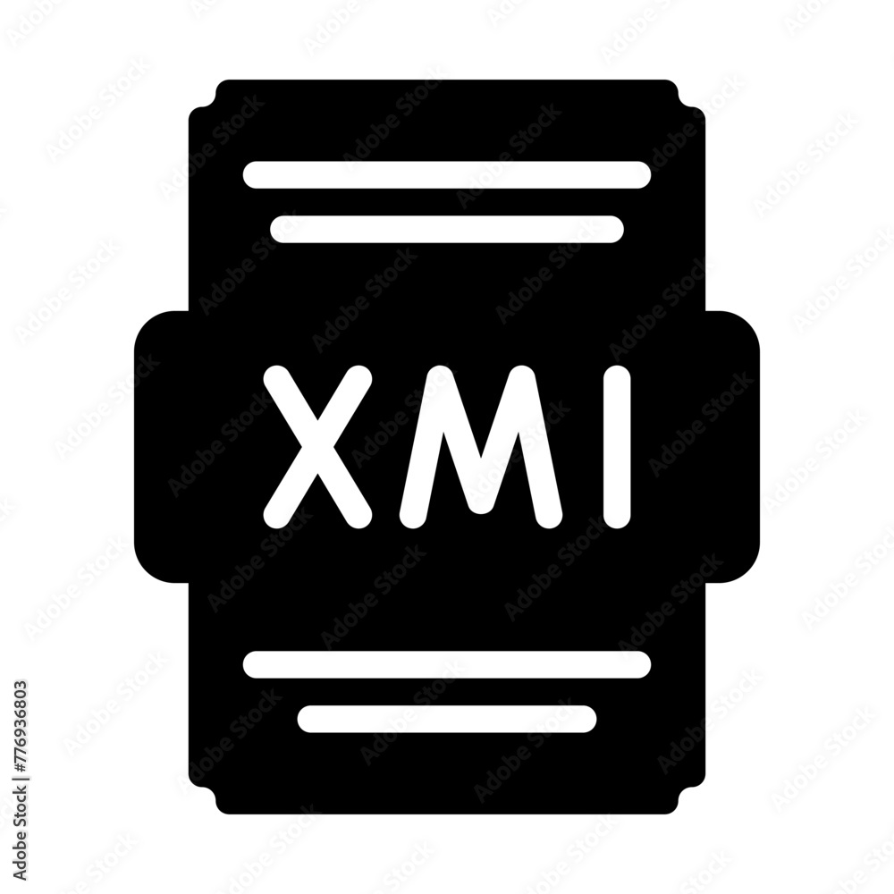 Aufkleber xml file icon solid style. spreadsheet file type, extension, format icons. vector illustration
