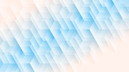 Abstract creative geometric shape on gradient light blue background illustration. - 776937429