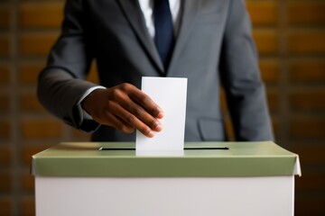 
Close-up of a person making their choice on the ballot during elections