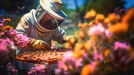 hive beekeeper bee farm