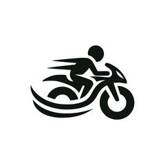 Fototapeta na wymiar rider riding hobby logo vector illustration template design