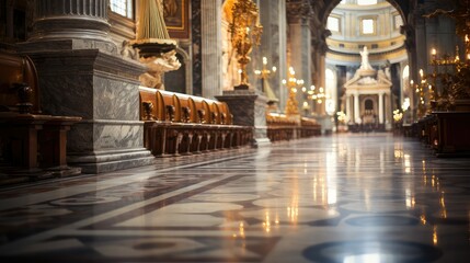 marble blurred st peters basilica interior - obrazy, fototapety, plakaty