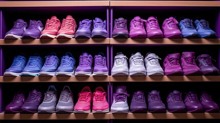 athletic purple sneakers