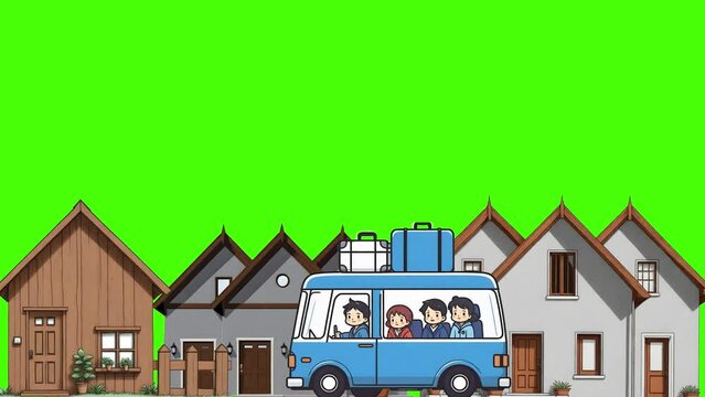 green screen people in van mudik