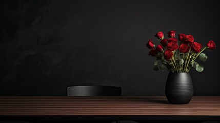 black dark table background
