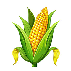Corn On The Cob Sign Maize Emoji Icon Illustration