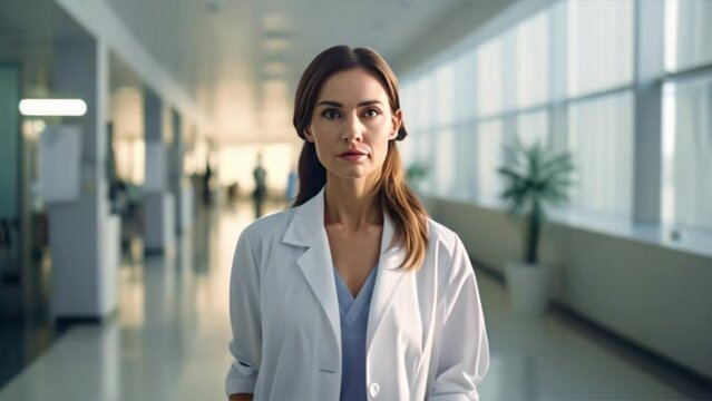 Professional in a white coat, a doctor stands ready to help