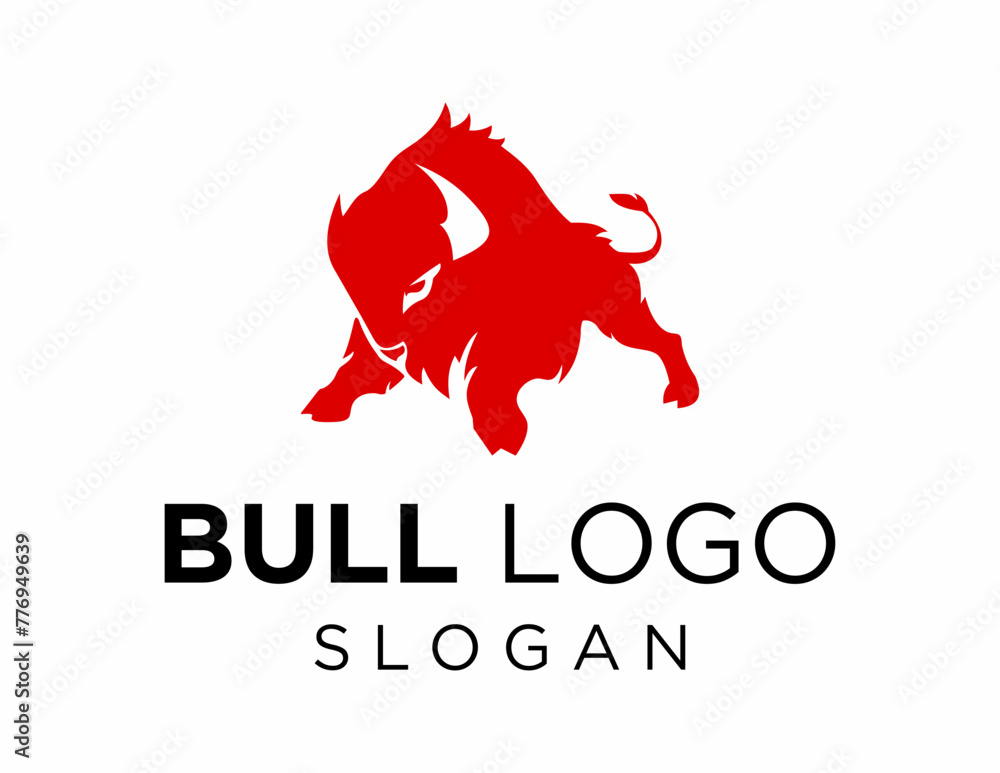 Aufkleber logo design about bull on a white background. made using the coreldraw application.