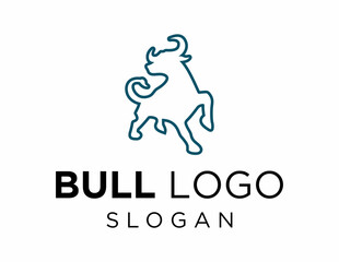 Logo design about Bull on a white background. made using the CorelDraw application.