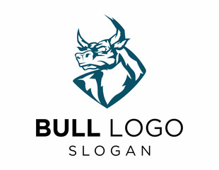 Logo design about Bull on a white background. made using the CorelDraw application.
