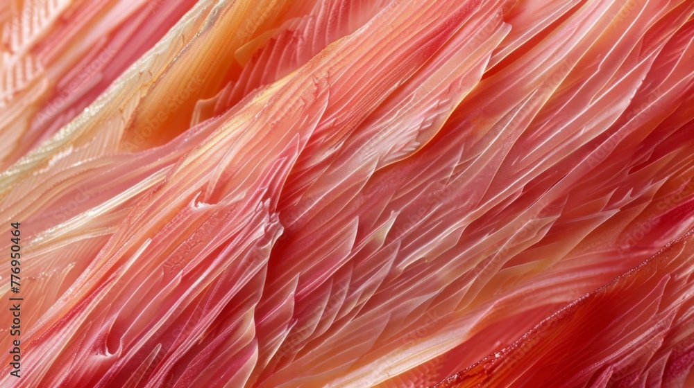 Poster a zoomedin image of a kangaroos muscle tissue displaying long and parallel fibers that give the anim