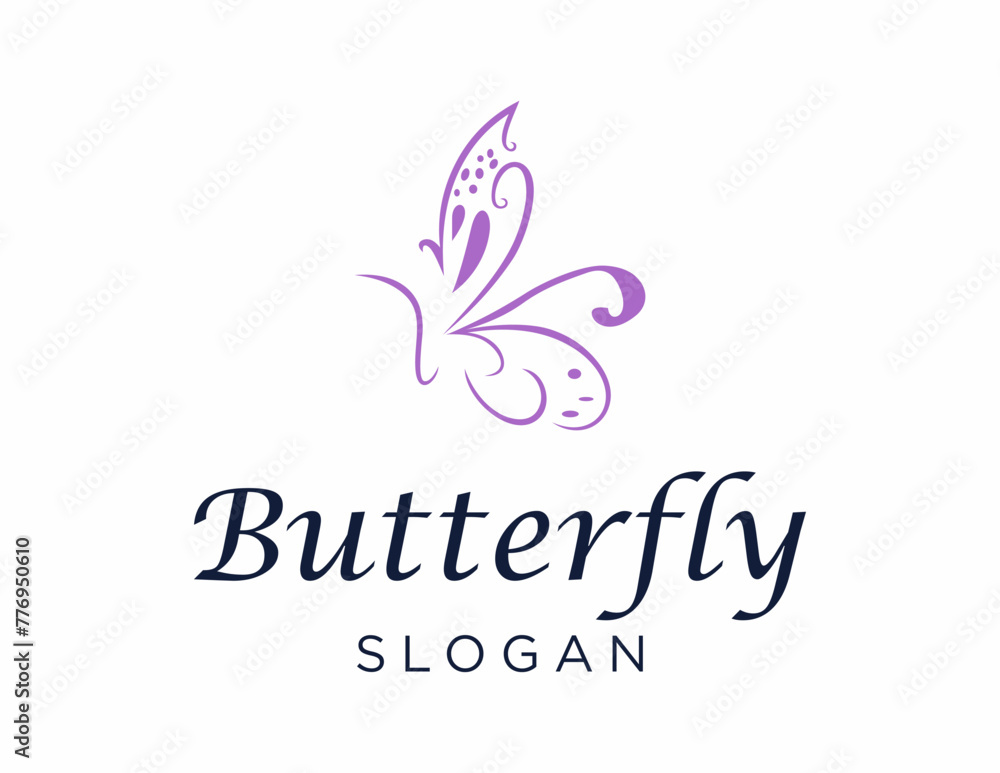 Poster logo design about butterfly on a white background. made using the coreldraw application.