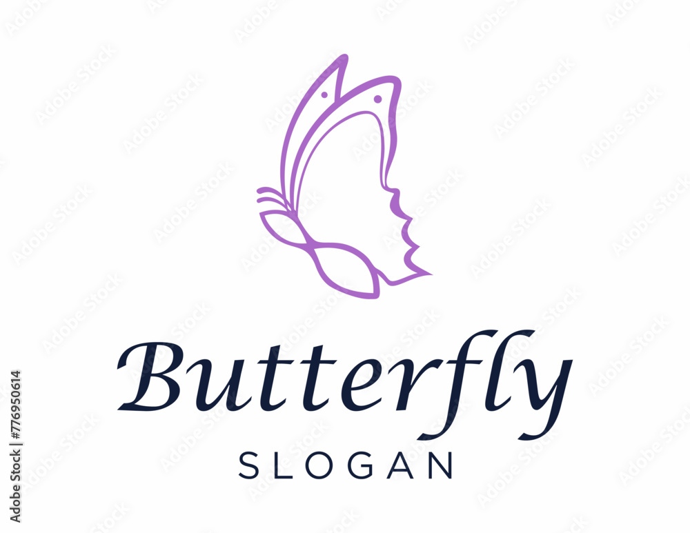 Poster logo design about butterfly on a white background. made using the coreldraw application.