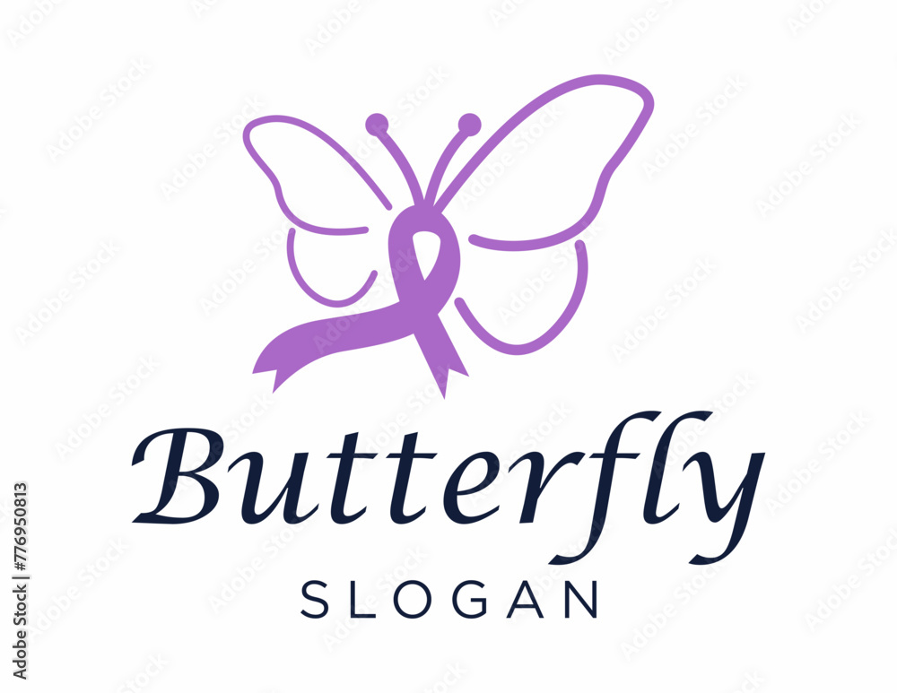 Poster logo design about butterfly on a white background. made using the coreldraw application.