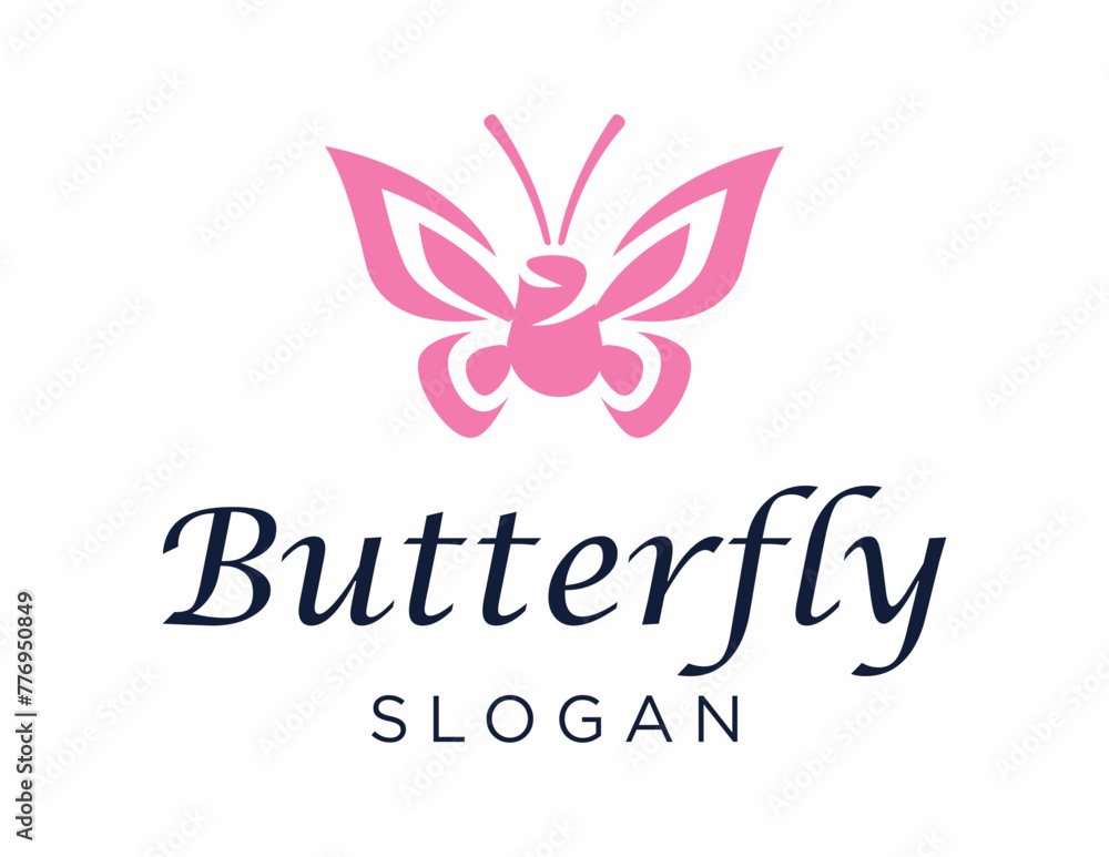 Poster logo design about butterfly on a white background. made using the coreldraw application.