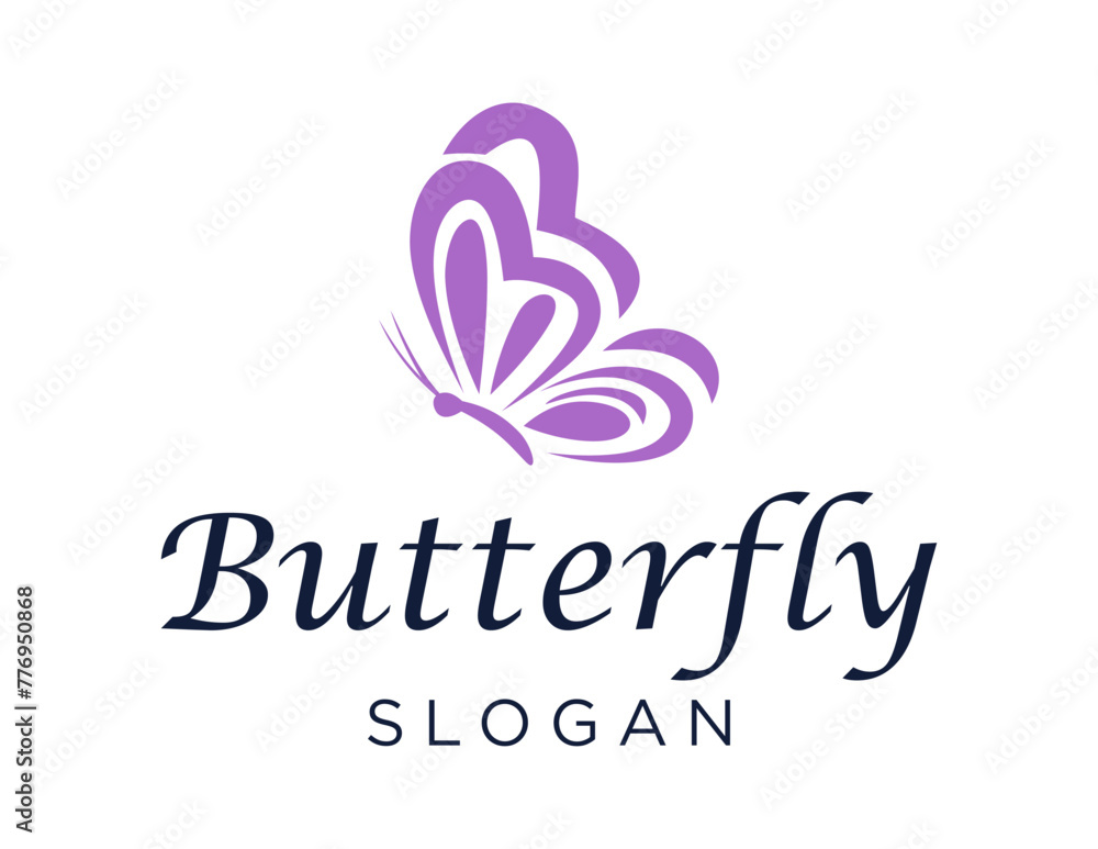 Poster logo design about butterfly on a white background. made using the coreldraw application.