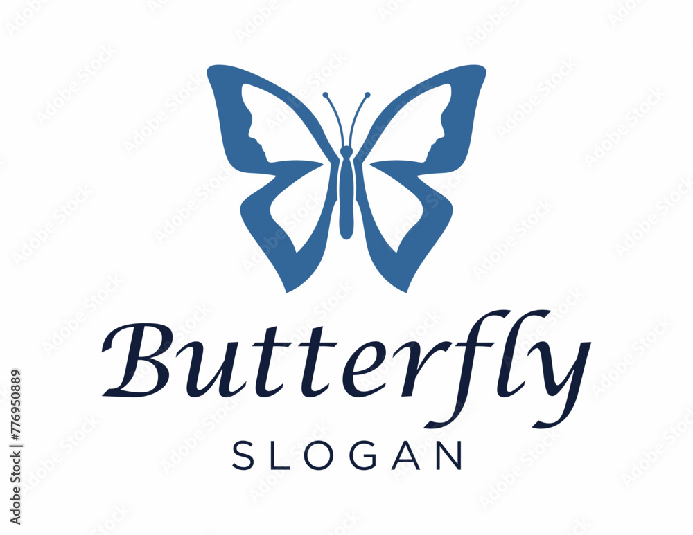 Poster logo design about butterfly on a white background. made using the coreldraw application.