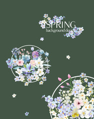Spring flower pattern or background design.
