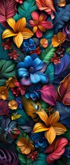 Fototapeta na wymiar Celebrate the creativity of French and Haitian cultures with this vibrant 3D wallpaper