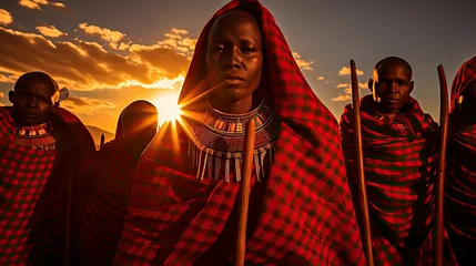 Foto op Canvas maasai african sun © vectorwin