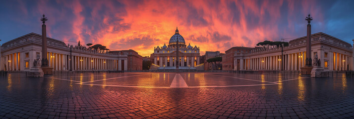 Great City in the World Evoking Vatican City in Vatican - obrazy, fototapety, plakaty