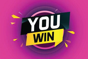 You win word concept vector illustration and 3d style for use landing page, template, ui, web, mobile app, poster, banner, flyer, background, gift card, coupon, label, wallpaper

