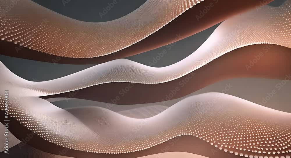 Poster this abstract painting features dynamic wavy lines and curves, creating a sense of movement and ener